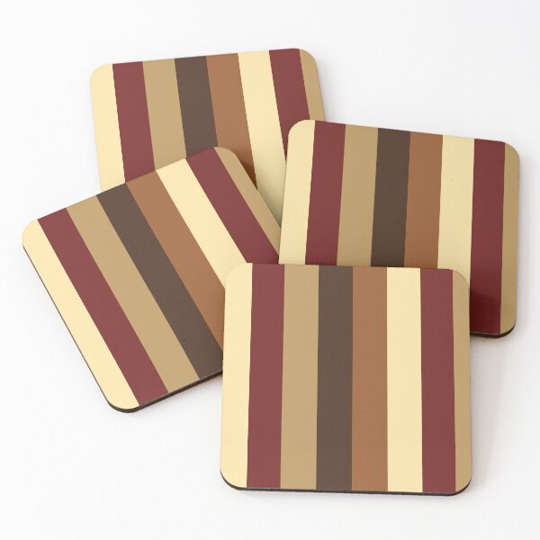 Item preview, Dark Red Beige Brown Gradient Vertical Five Stripes  designed and sold by LoloTrends.