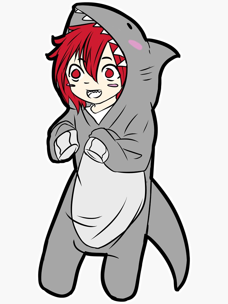 Kirishima Shark Sticker By Yamidawn33 Redbubble