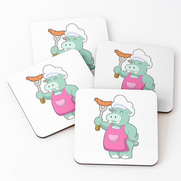 Item preview, Hippo as Cook with Sausage  designed and sold by uoctrung27.