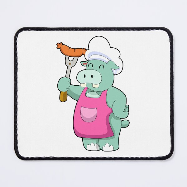 Item preview, Hippo as Cook with Sausage designed and sold by uoctrung27.