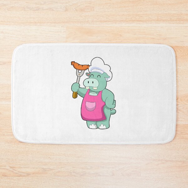 Item preview, Hippo as Cook with Sausage  designed and sold by uoctrung27.
