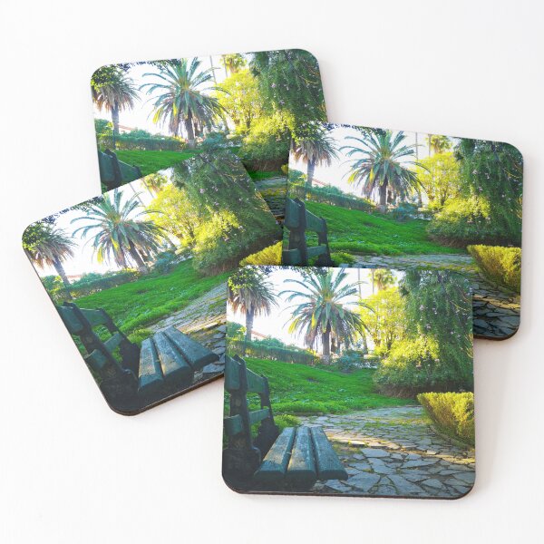 Item preview, Chair and Road with  green trees in old garden  designed and sold by anisbbmbrush.