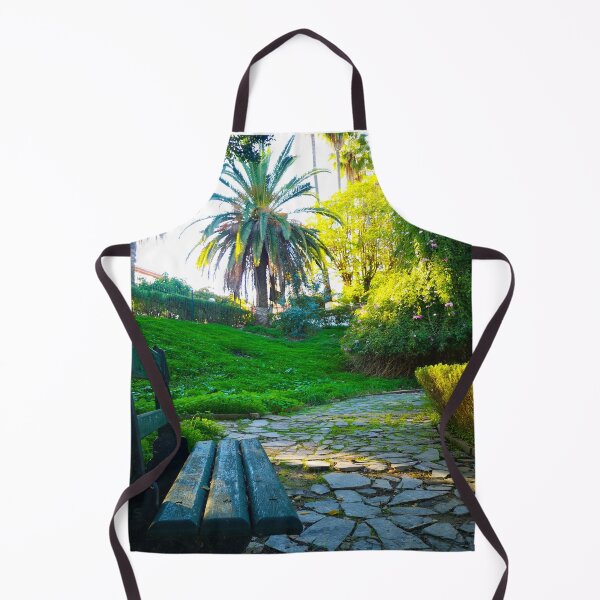 Item preview, Chair and Road with green trees in old garden designed and sold by anisbbmbrush.