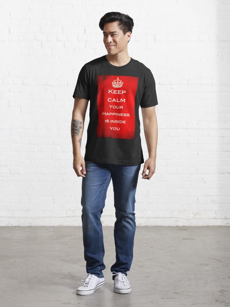 Alternate view of Keep Calm - Finding Happiness Essential T-Shirt
