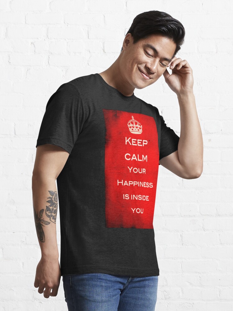 Alternate view of Keep Calm - Finding Happiness Essential T-Shirt
