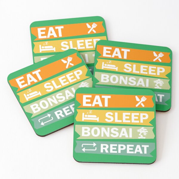 Item preview, Eat Sleep Bonsai Repeat, Bonsai design, Bonsai Quote, Bonsai Lover designed and sold by DesignHouse07.