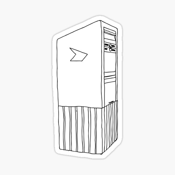 Item preview, canada post mailbox, post box | lineart designed and sold by davidsfeir.