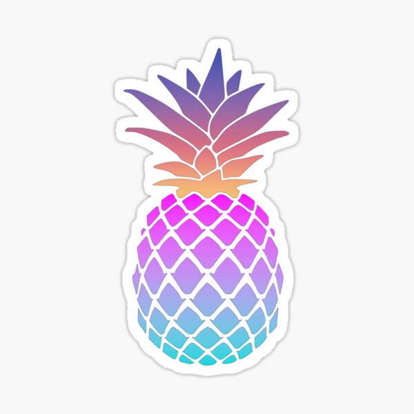 pineapple summer Colorful design Sticker