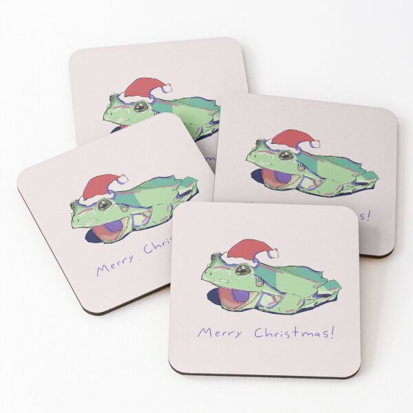 Item preview, Happy Christmas Frog with Back Round designed and sold by RoShmoe.