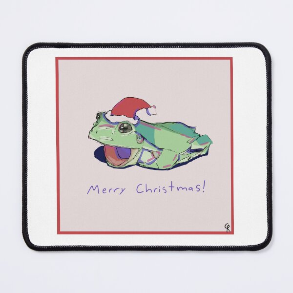 Item preview, Happy Christmas Frog with Back Round designed and sold by RoShmoe.
