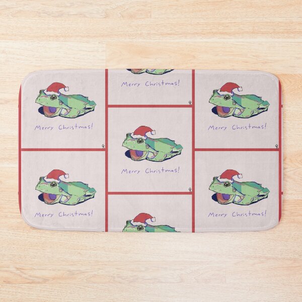 Item preview, Happy Christmas Frog with Back Round designed and sold by RoShmoe.