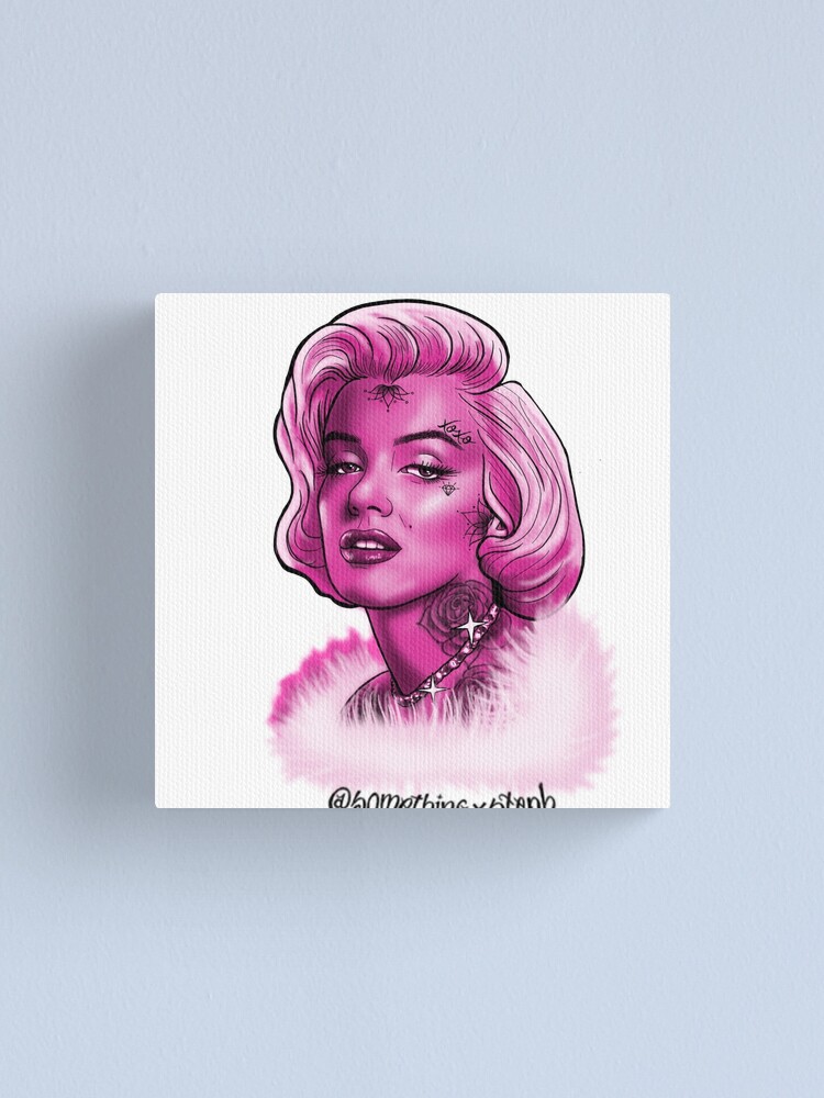 Rook Niet essentieel buffet Tattooed in Pink Marilyn Monroe " Canvas Print for Sale by somethingxsteph  | Redbubble