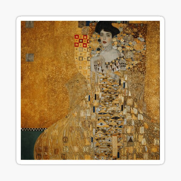 Aperçu de l'œuvre Portrait d'Adele Bloch-Bauer I (1907) Peinture de Gustav Klimpt créée et vendue par apopofbeauty.