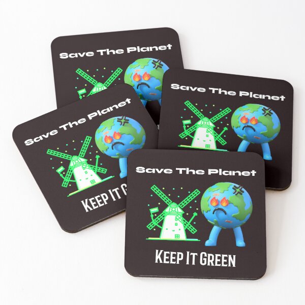 Item preview, Save The Planet Keep It Green wind energy designed and sold by Mood Coffee art.