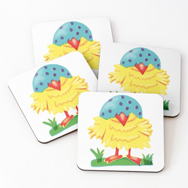 Item preview, Retro Easter chick screen print style art. designed and sold by LaBellCreative.