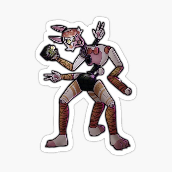 Glamrock Mangle Sticker By Shortandsad Redbubble 