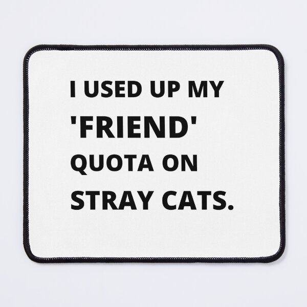 Item preview, I Used up My Friend Quota On Stray Cats designed and sold by 6 Ex Boyfriends.