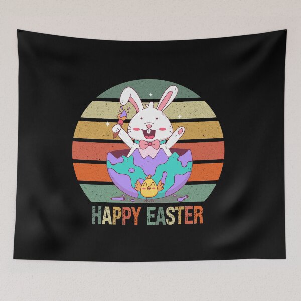 Item preview, Happy Easter ,Funny Easter Day Bunny Distressed Vintage Colorful Sunset Gift designed and sold by pedrored369.