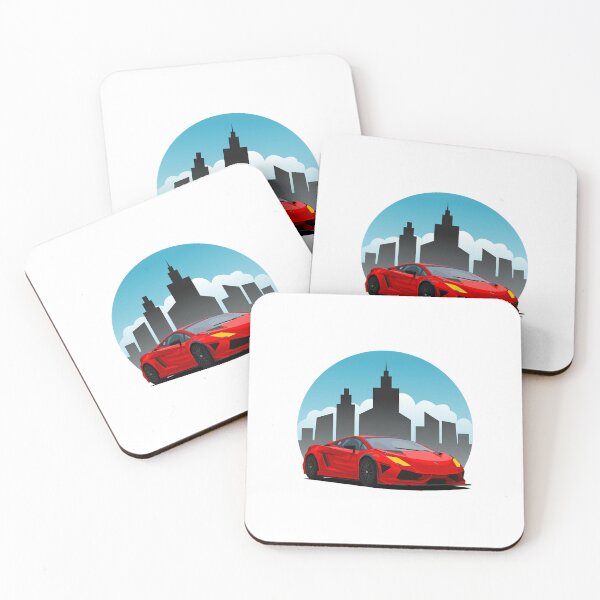 Item preview, Red Lamborghini in the City  designed and sold by uoctrung27.