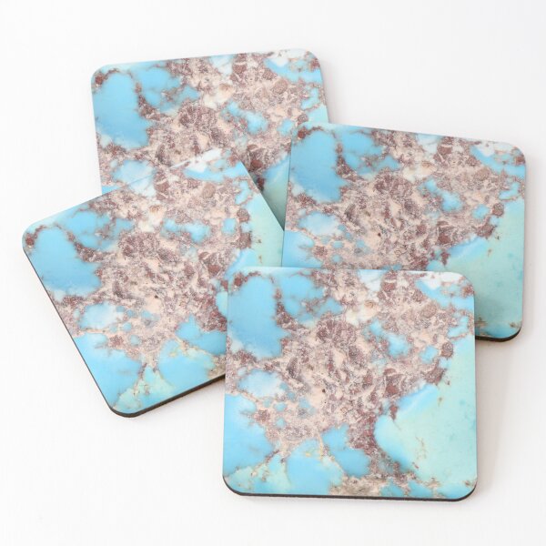 Turquoise Nugget Coasters (Set of 4)
