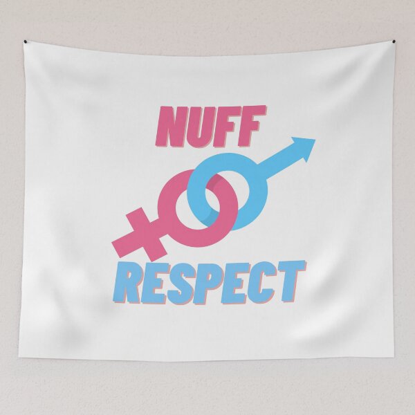 Item preview, NUFF RESPECT IN BLUE AND PINK designed and sold by fouzy.