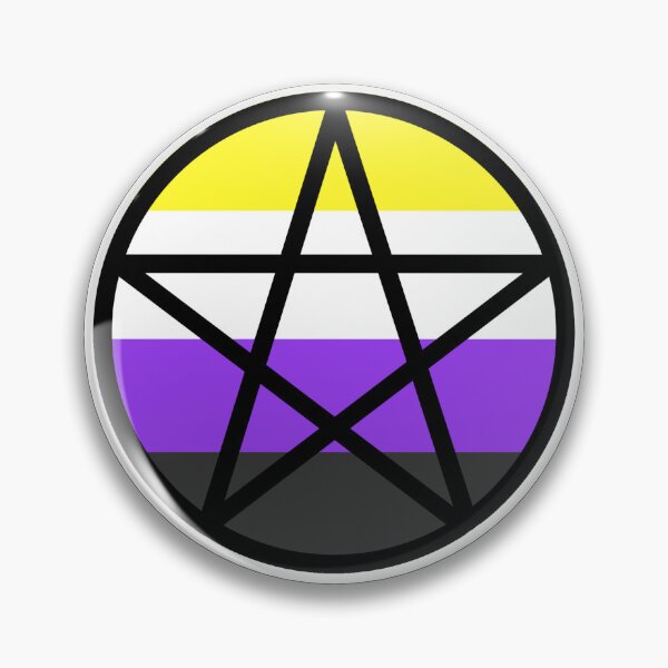 Item preview, Nonbinary Pride Wiccan Pagan Pentagram designed and sold by eternalmothman.