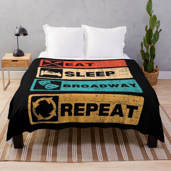 Item preview, Retro Broadway Theatre Eat Sleep Broadway Repeat - Vintage Musical Lovers Gift designed and sold by retrodesigner14.