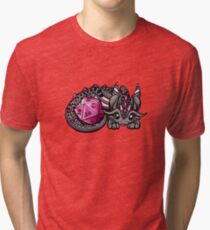 Pink Speckled Dice Dragon Tri-blend T-Shirt