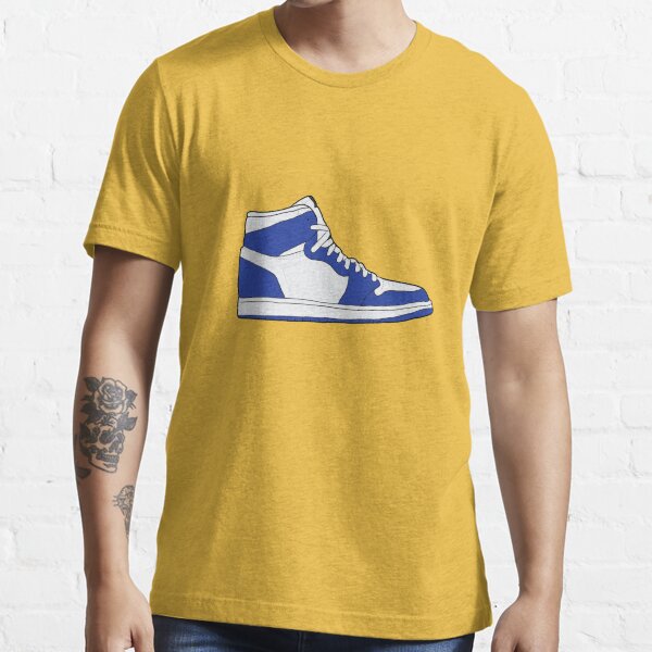 royal blue and yellow jordan shirt