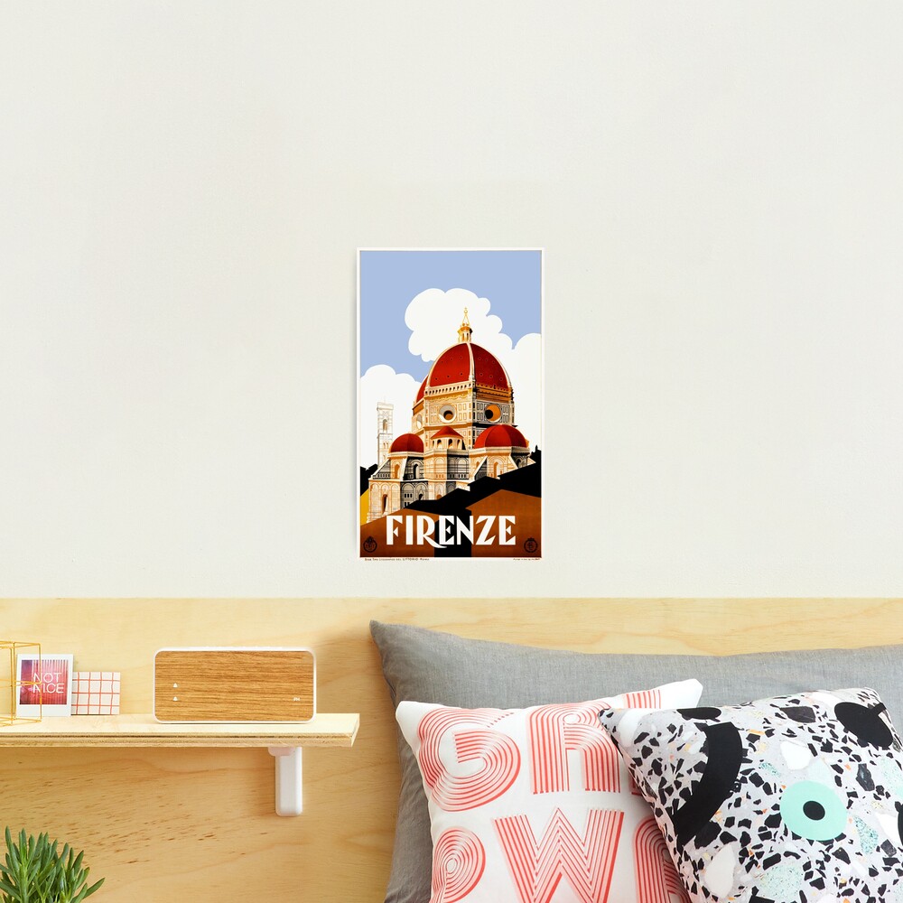 1930 Florence Italy Travel Poster Photographic Print