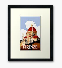Reise-Plakat 1930 Florenz Italien Gerahmtes Wandbild