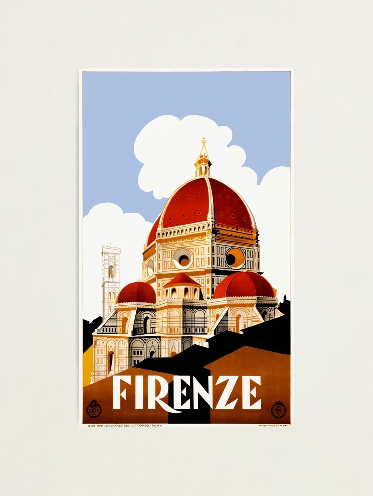 Alternate view of 1930 Florence Italy Travel Poster Photographic Print