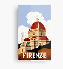 Reise-Plakat 1930 Florenz Italien Metallbild
