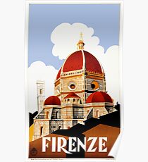 1930 Florence Italy Travel Poster Poster