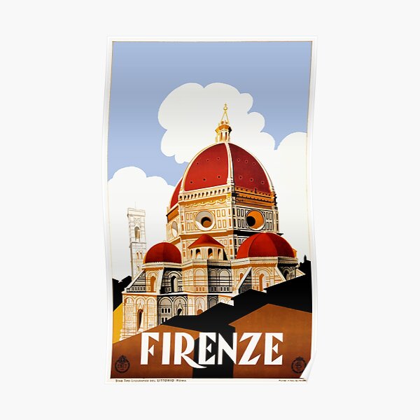 1930 Florence Italy Travel Poster Poster