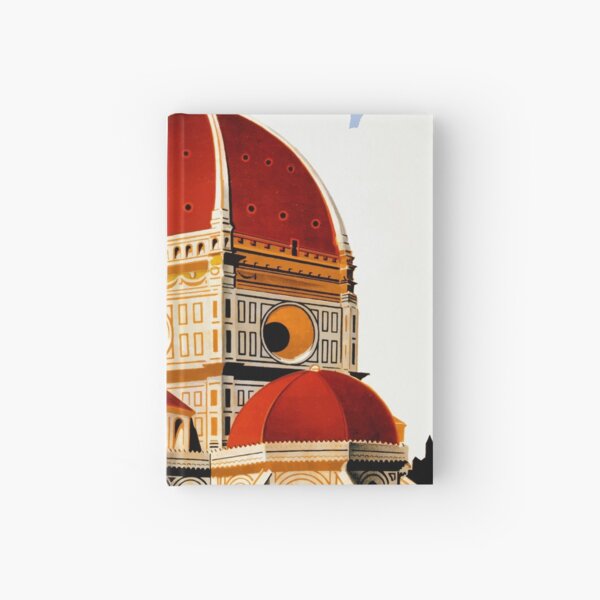 Cartel de viaje de 1930 Florence Italy Cuaderno de tapa dura
