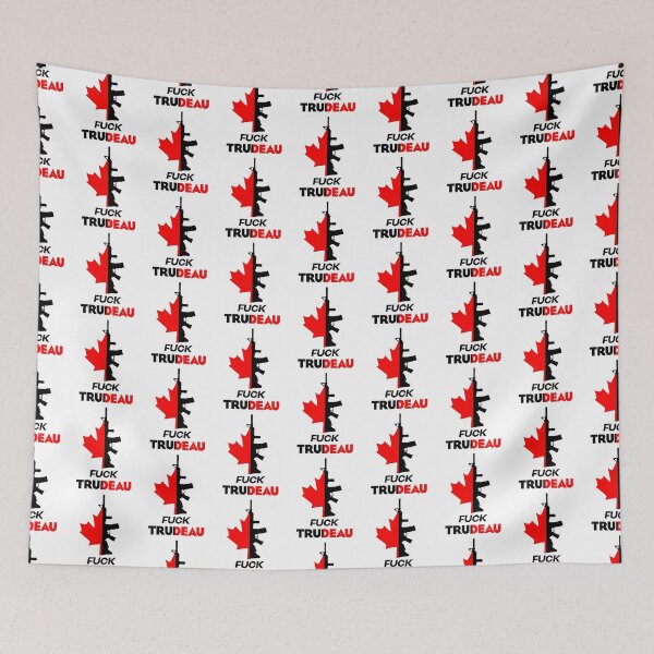 Item preview, Fuck Trudeau red and black    designed and sold by Pyramidappa.