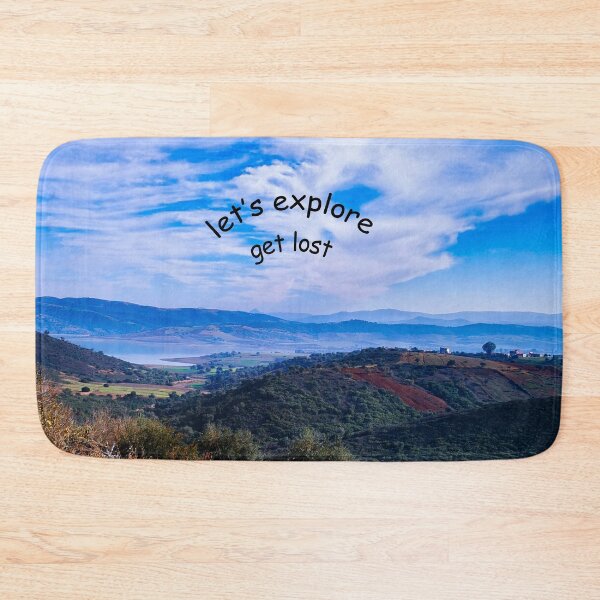 Item preview, View of green forest & mountains in the background designed and sold by anisbbmbrush.