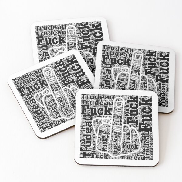 Item preview, Fuck Trudeau Vote No - Black Text   designed and sold by Pyramidappa.