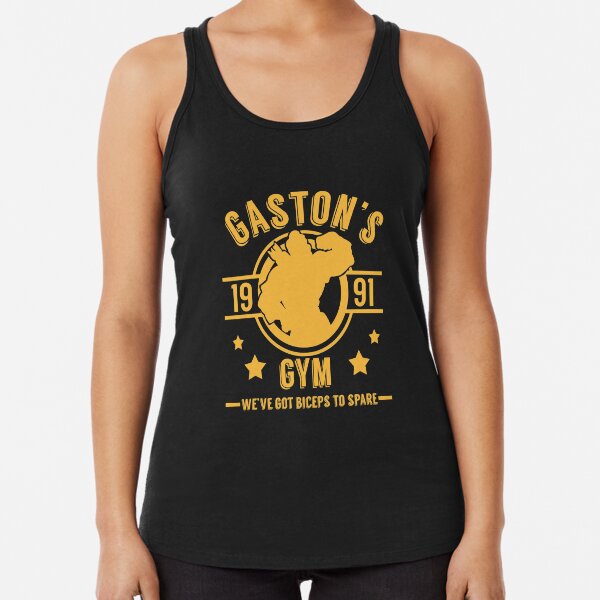 Gaston's Gym (Red & Yellow Version) Racerback Tank Top