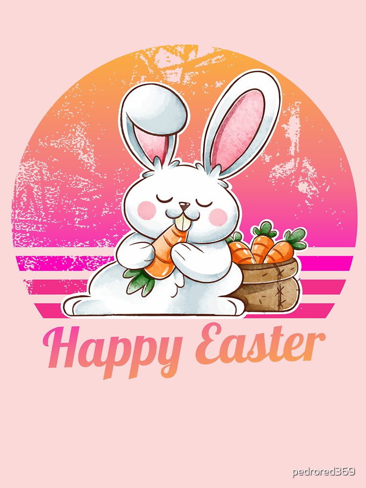 Vintage Happy Easter Funny Bunny T Shirt For Kids