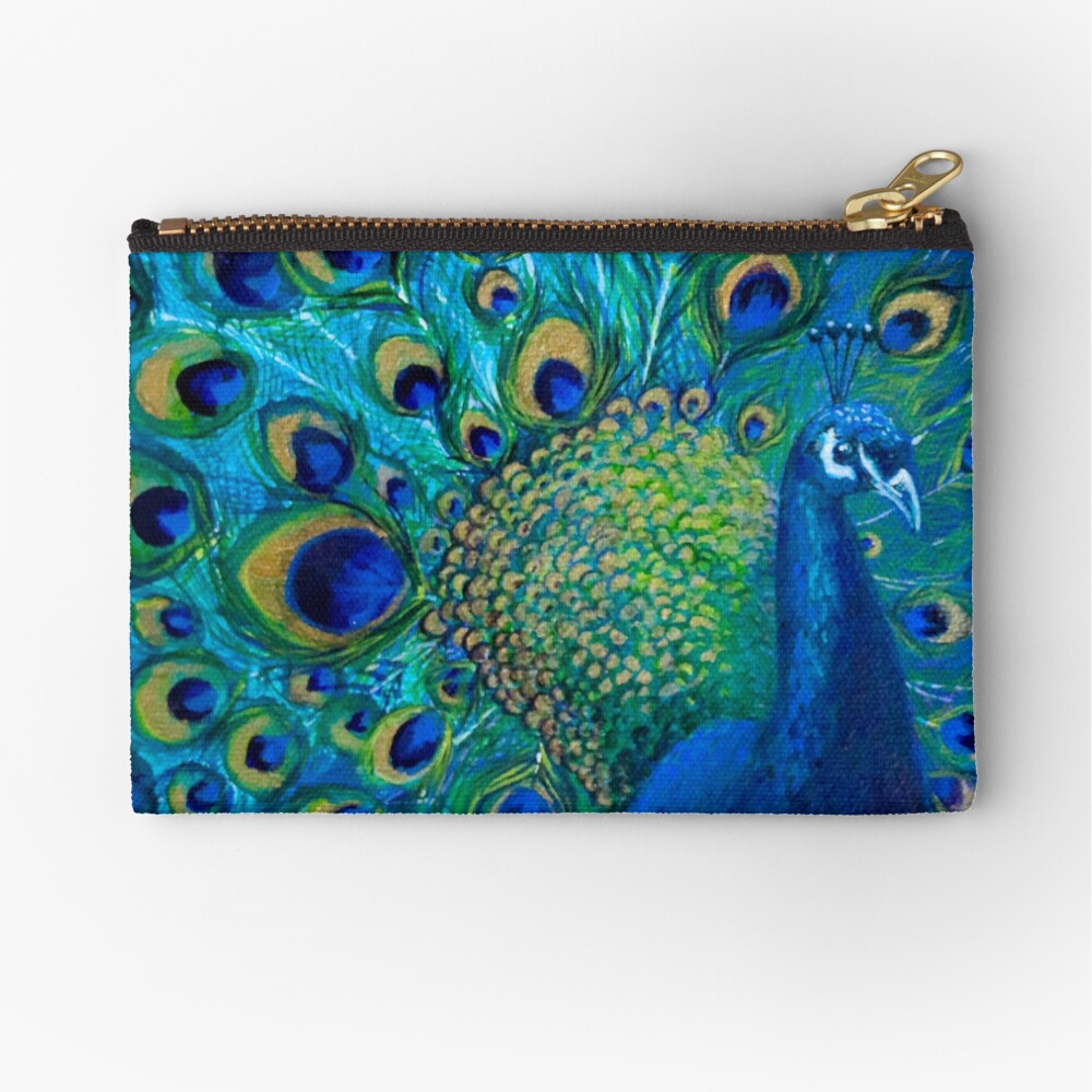 Full Glory Peacock Zipper Pouch
