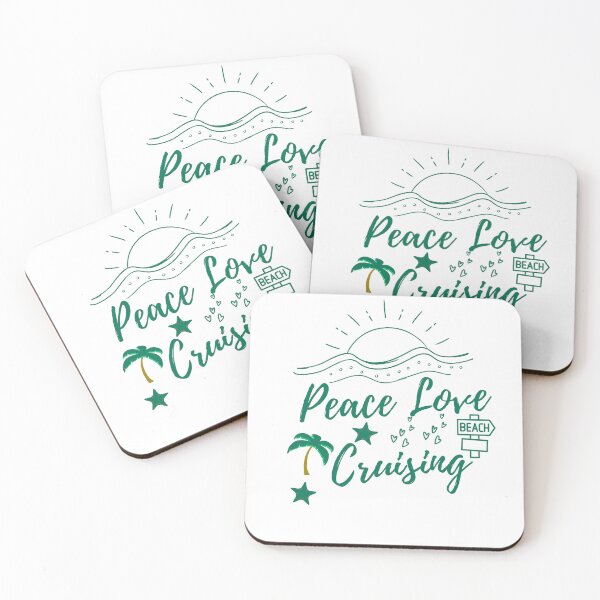 Item preview, Peace Love Cruising Ship Hippie Floating Ocean Beach Sun T-Shirt designed and sold by serenity sahara.