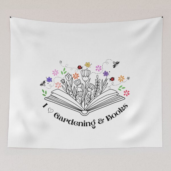 Item preview, Open-book Floral I Love Gardening and Books designed and sold by MochaMeli.