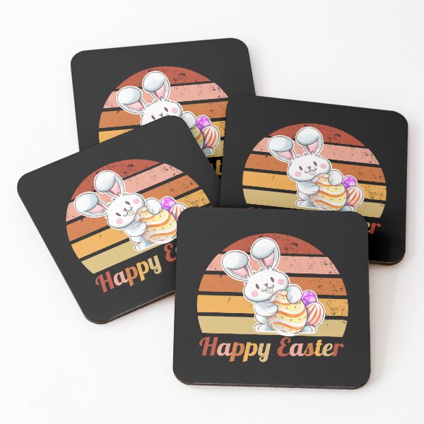 Item preview, Happy Easter ,Cute Easter Day Watercolor Bunny Retro Vintage Trendy Colorful Sunset Gift designed and sold by pedrored369.