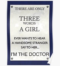 3 Words...I'm The Doctor Poster
