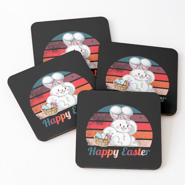 Item preview, Happy Easter ,Perfect Easter Day Watercolor Bunny Retro Vintage Trendy Great Colorful Sunset Present designed and sold by pedrored369.