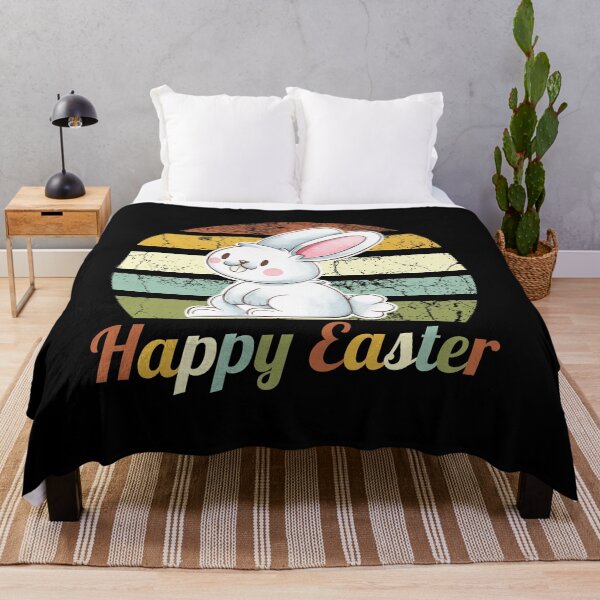 Item preview, Happy Easter ,Sweet Easter Day Watercolor Bunny Retro Vintage Trendy Cool Colorful Sunset Art designed and sold by pedrored369.