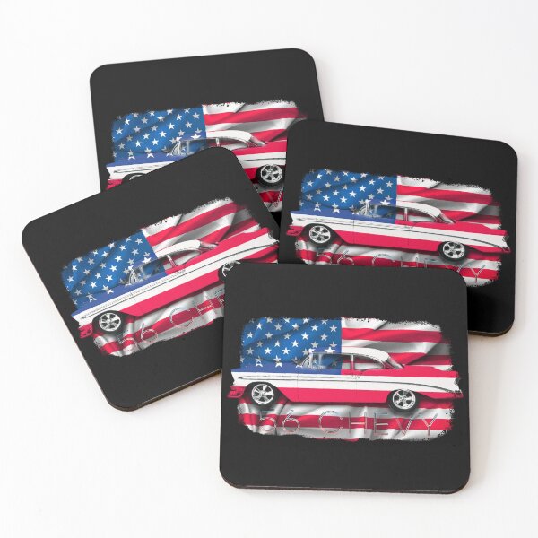Item preview, 1956 56 Chevy Chevrolet SS US USA American Flag designed and sold by AGED Limited.