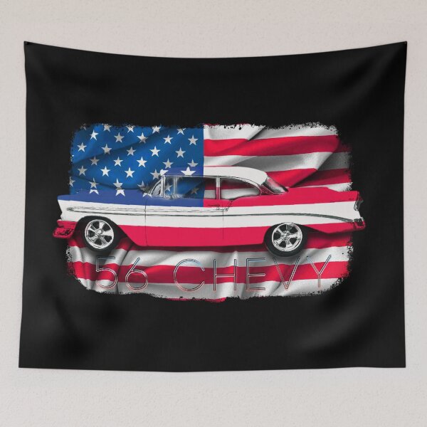 Item preview, 1956 56 Chevy Chevrolet SS US USA American Flag designed and sold by AGED Limited.